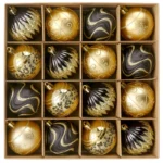 Christmas Balls Decorations Party Painted Christmas Ball Set Festive Ornaments Halloween Christmas Tree Pendant Set