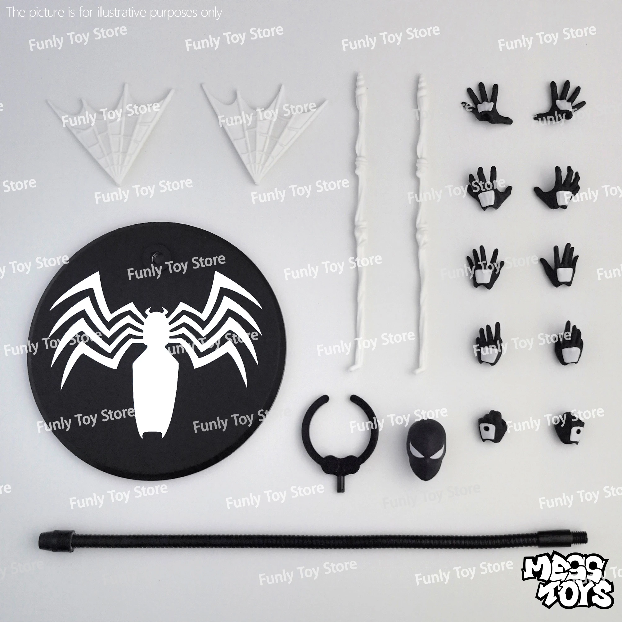 In Stock Mess Toys Spider Man Black Suit Symbiote Scarlet Spider Kaine Parker Messtoys Spiderman Anime Action Figure Gifts Toys - Image 4