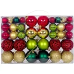 100PCS Durable Fashion Plastic Christmas Ball Set 8cm 18 Colors Xmas Ornament Ball Suspensable Xmas Baubles Party