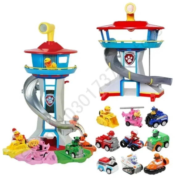Paw Patrol Toy Set Cosoon Anime Figures Patrol Canine Chase Skye Rebound Bicycle Home Decoration Kids Christmas Birthday Gifts
