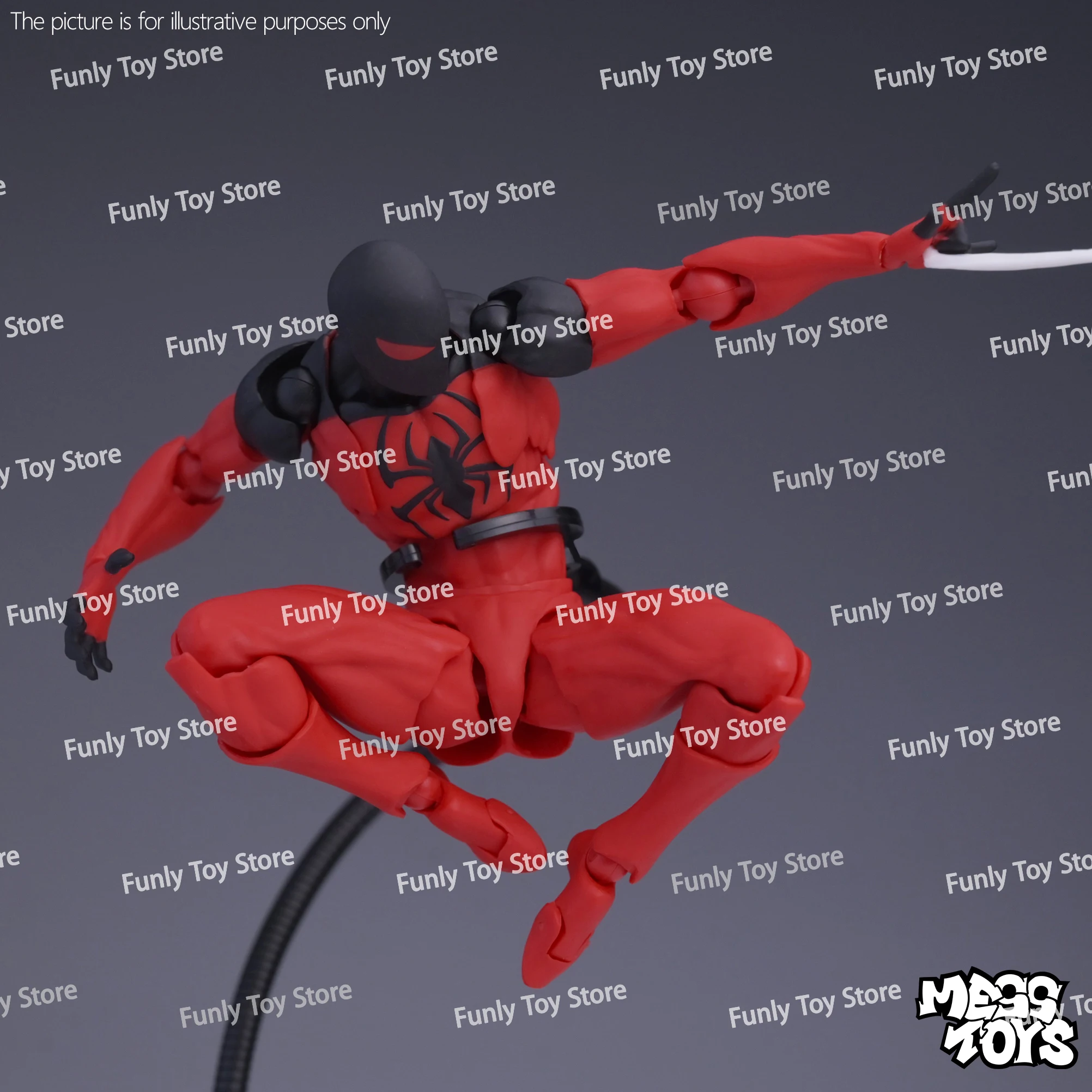 In Stock Mess Toys Spider Man Black Suit Symbiote Scarlet Spider Kaine Parker Messtoys Spiderman Anime Action Figure Gifts Toys - Image 5